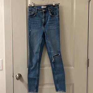 Zara ripped skinny jeans
